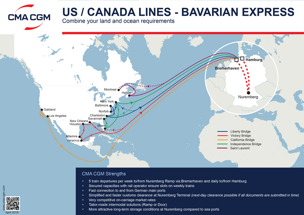 巴伐利亚快递 - 美国/加拿大线路